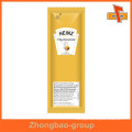 moisture proof aseptic plastic 3 side seal food packaging sachet with printing for ketchup, sauce, oil, flavouring, water